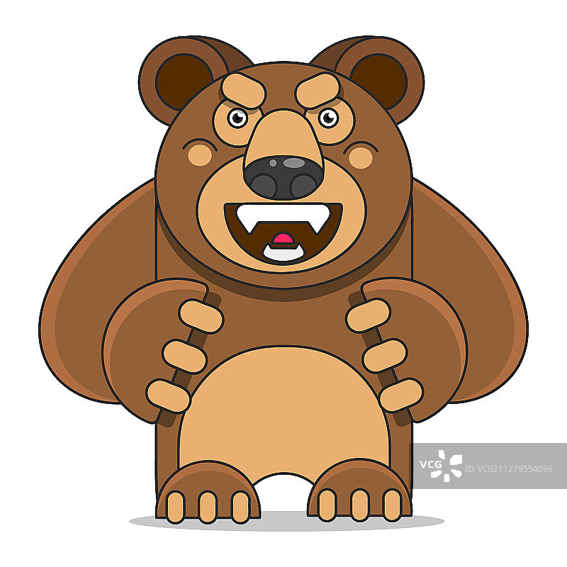 适用于贺卡海报的灰熊图案图片素材