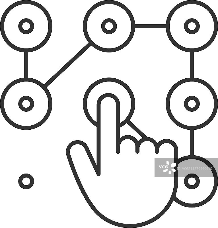 锁形线性图标图片素材