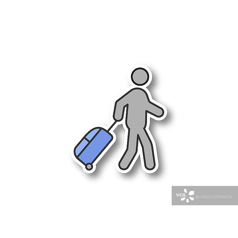 携带行李的人图片素材