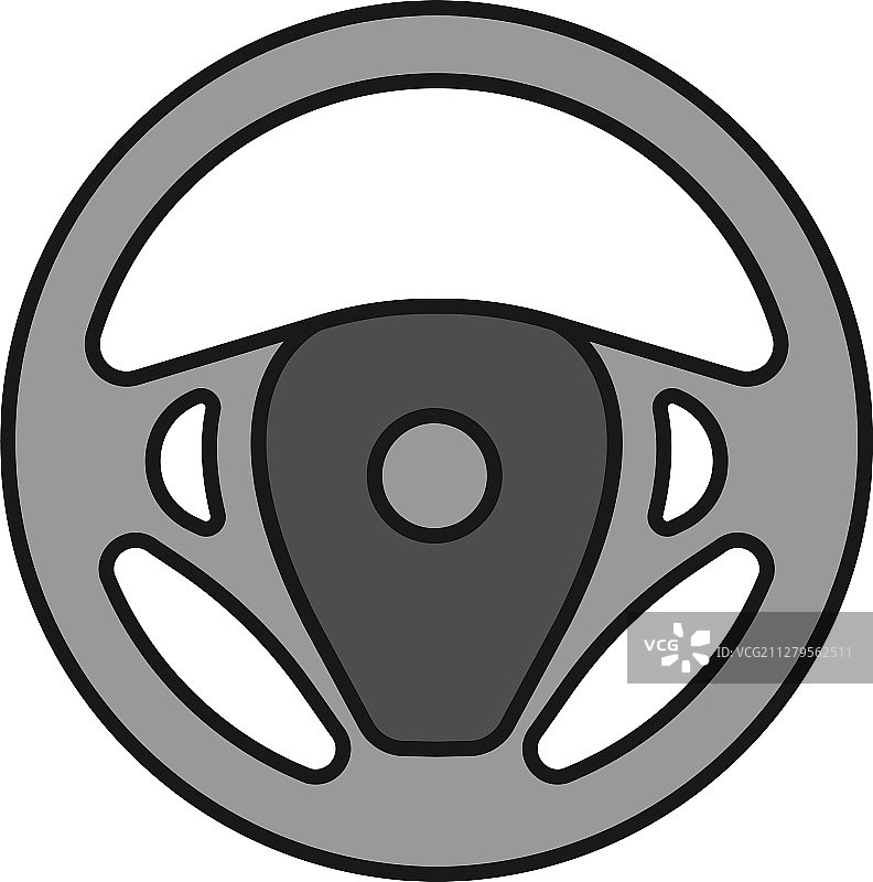 汽车方向舵彩色图标图片素材