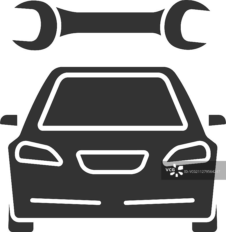 带有扳手标志的汽车图片素材