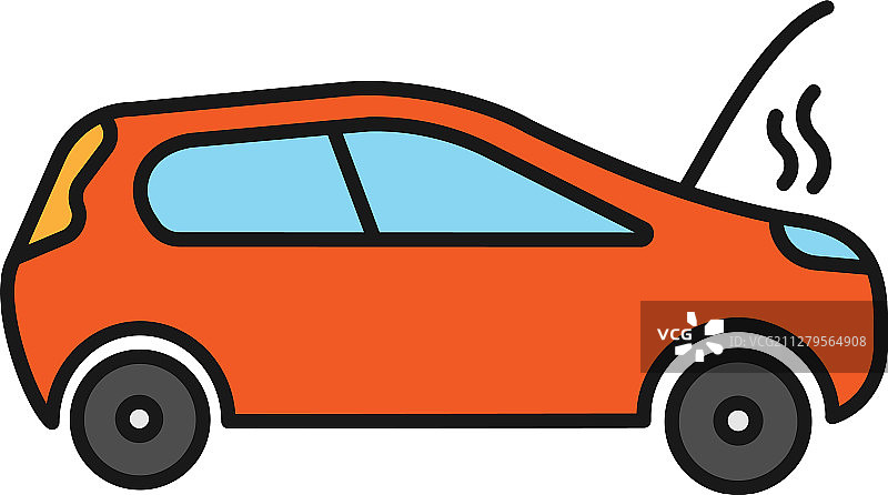 汽车故障颜色图标图片素材