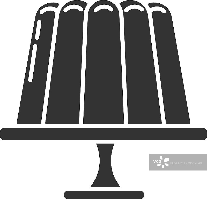 果冻布丁字形图标图片素材