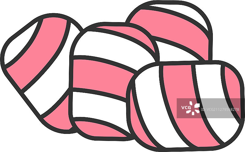 扭曲的棉花糖彩色图标图片素材