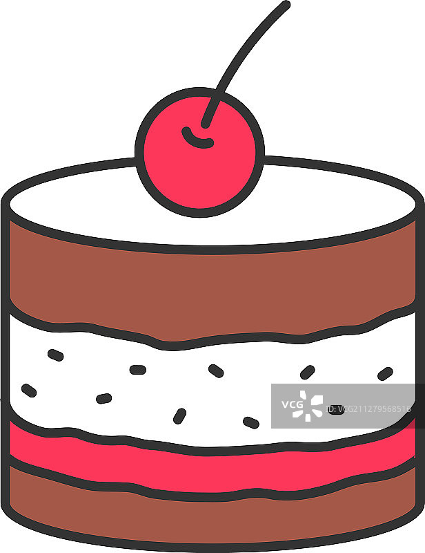 提拉米苏彩色图标图片素材