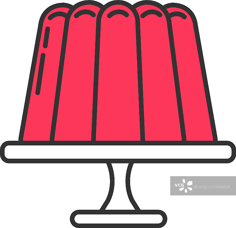 彩色布丁果冻图标图片素材