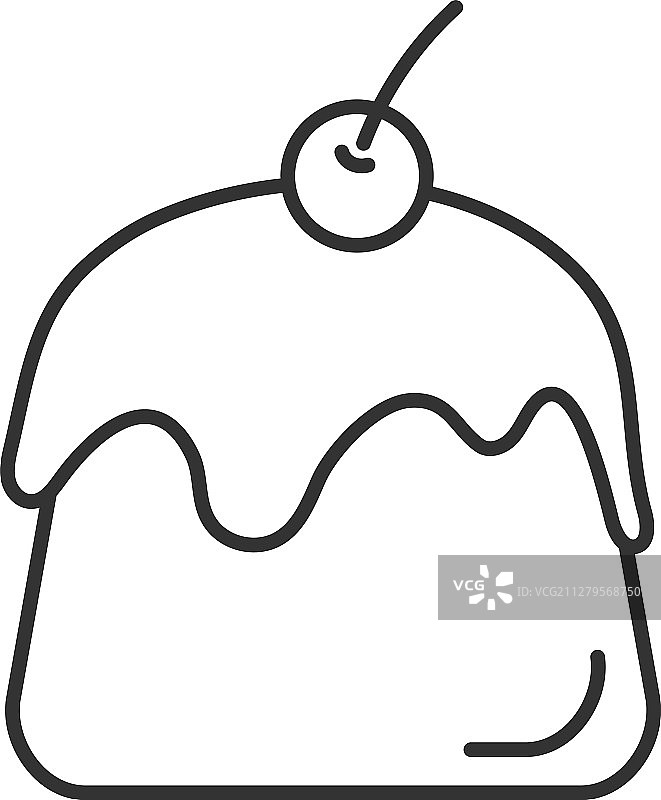 布丁线性图标图片素材