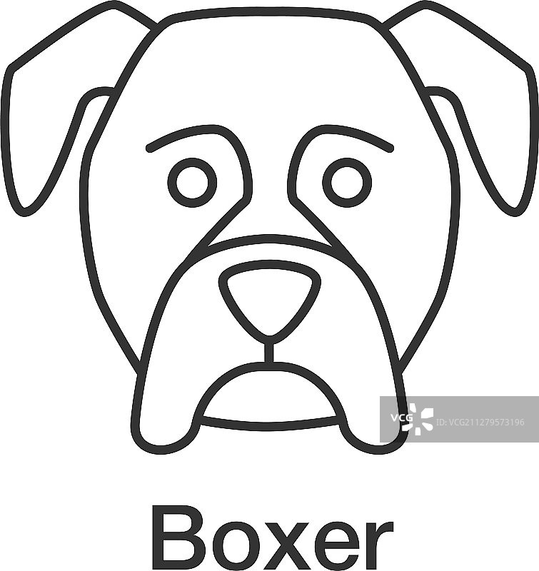 拳击手线性图标图片素材