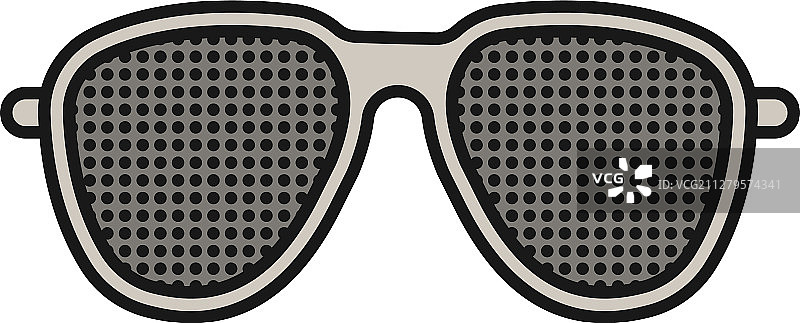 针孔眼镜彩色图标图片素材