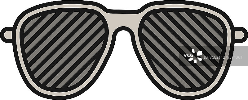 彩色百叶窗太阳镜图标图片素材