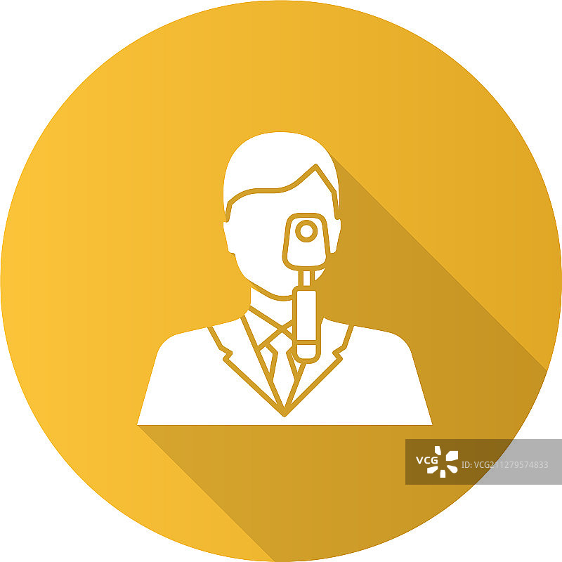 带检眼镜的医生扁平设计图片素材