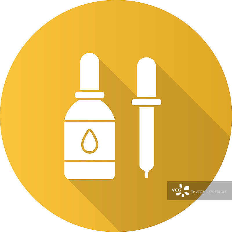 滴眼液长阴影扁平设计图片素材