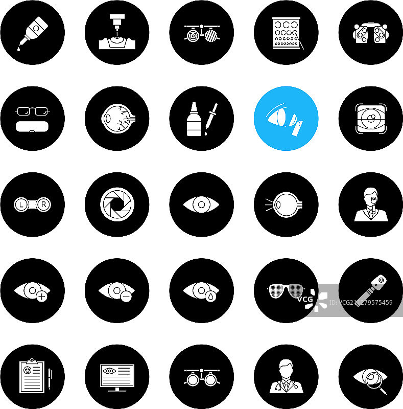 眼科标志符号集图片素材