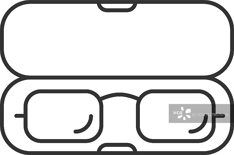 眼镜盒线性图标图片素材