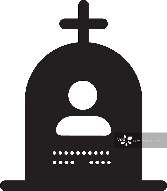 墓碑剪影图标图片素材