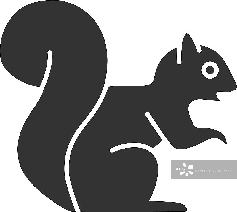 松鼠字形图标图片素材