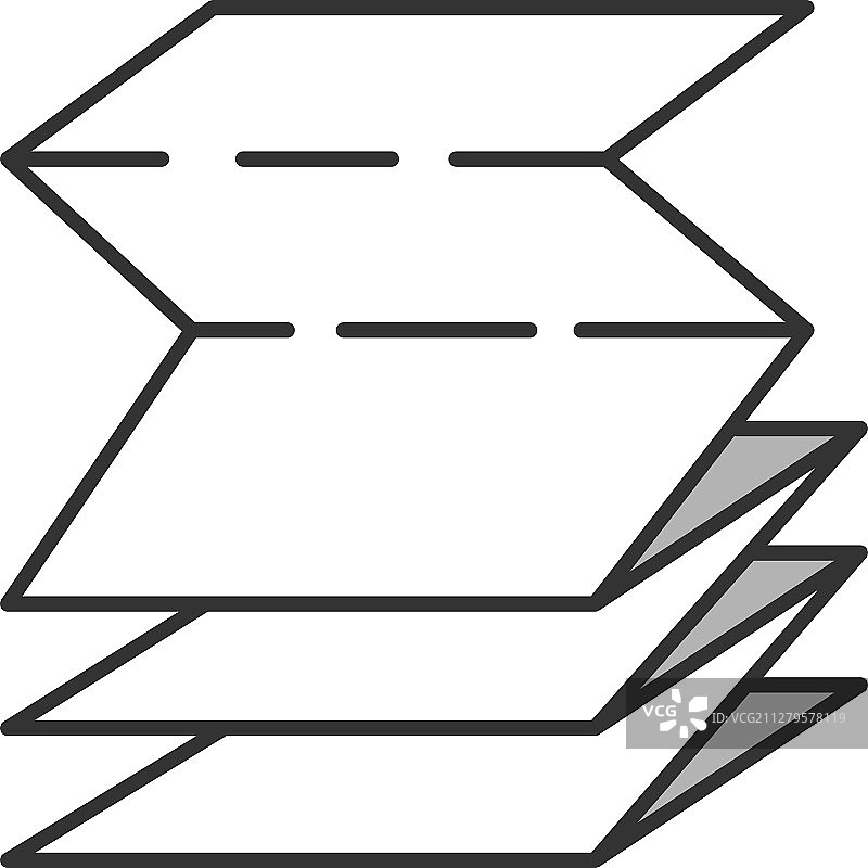 彩色折叠纸传单图标图片素材