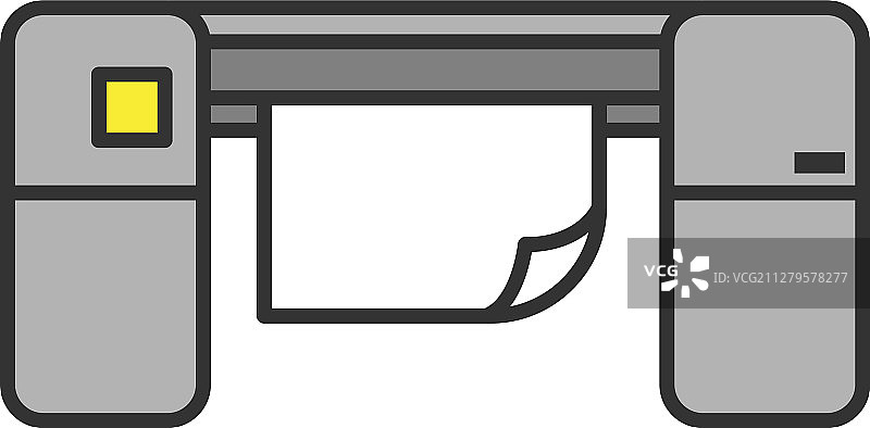 大幅面打印机彩色图标图片素材