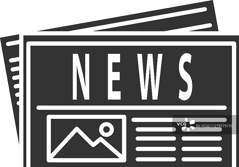 报纸字形图标图片素材