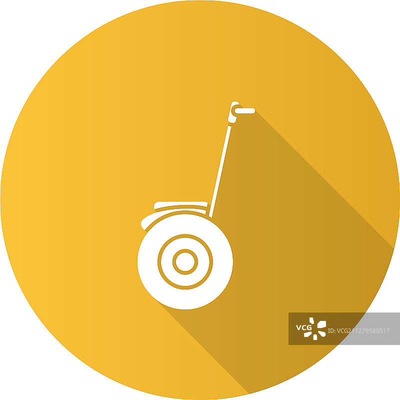 赛格威扁平设计长阴影字形图标图片素材