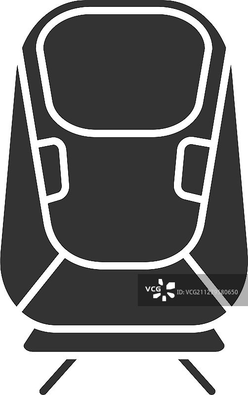 磁悬浮列车轮廓图标图片素材