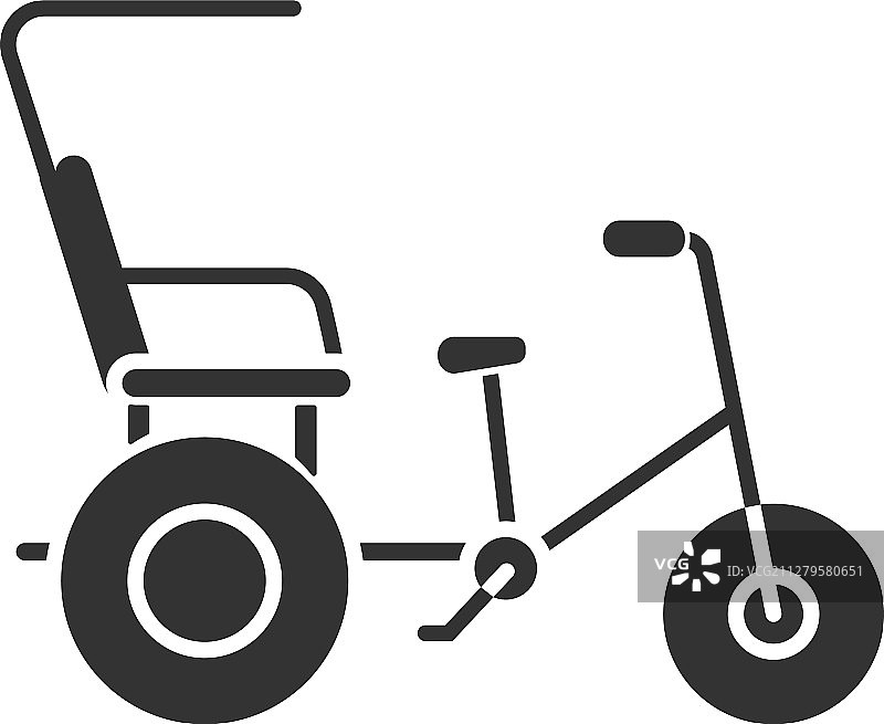 人力车字形图标图片素材