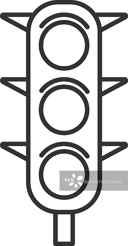 交通信号灯线性图标图片素材