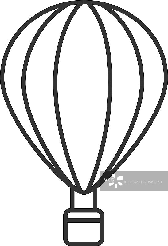 热气球线性图标图片素材