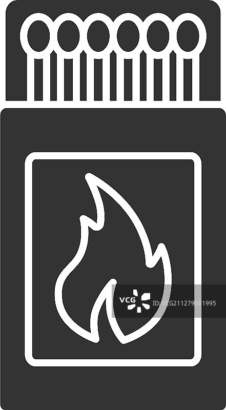 带火柴棍的打开的火柴盒图片素材