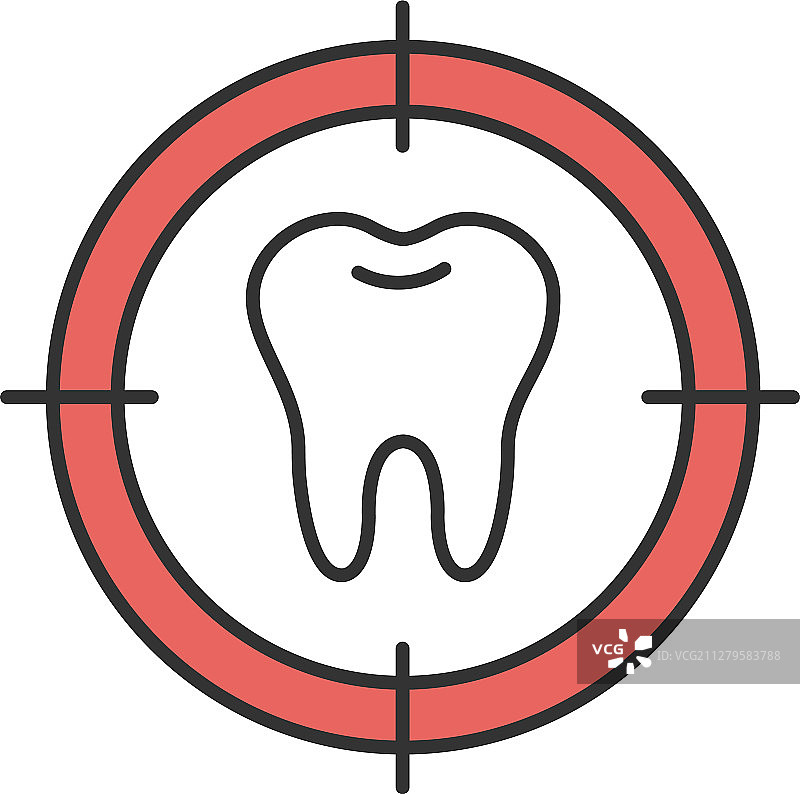 瞄准牙齿颜色图标图片素材