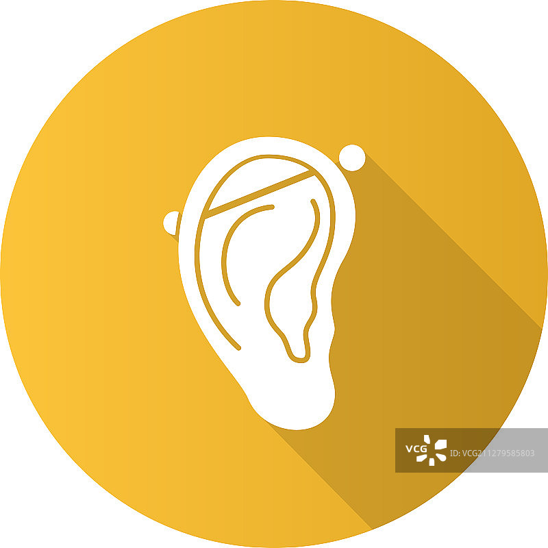 工业穿刺扁平设计长阴影标志图片素材