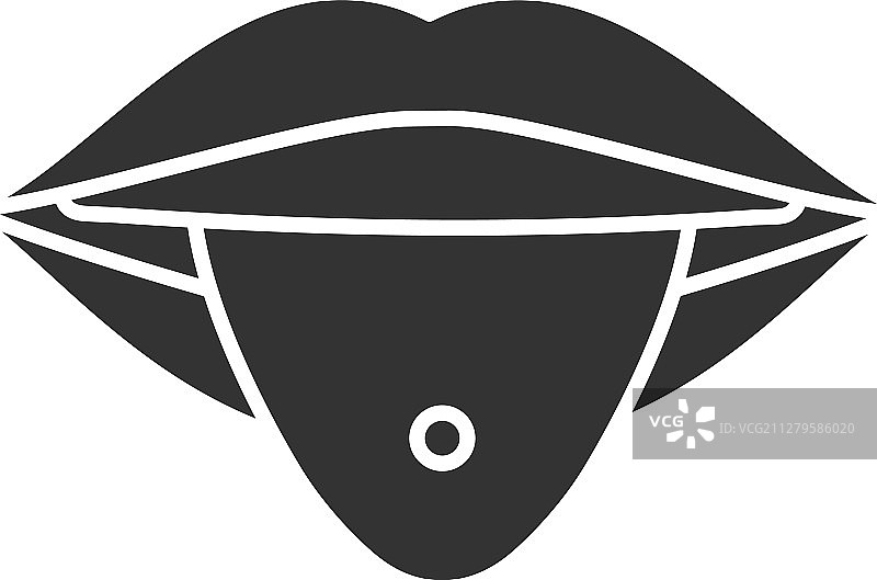 穿孔舌标志图标图片素材