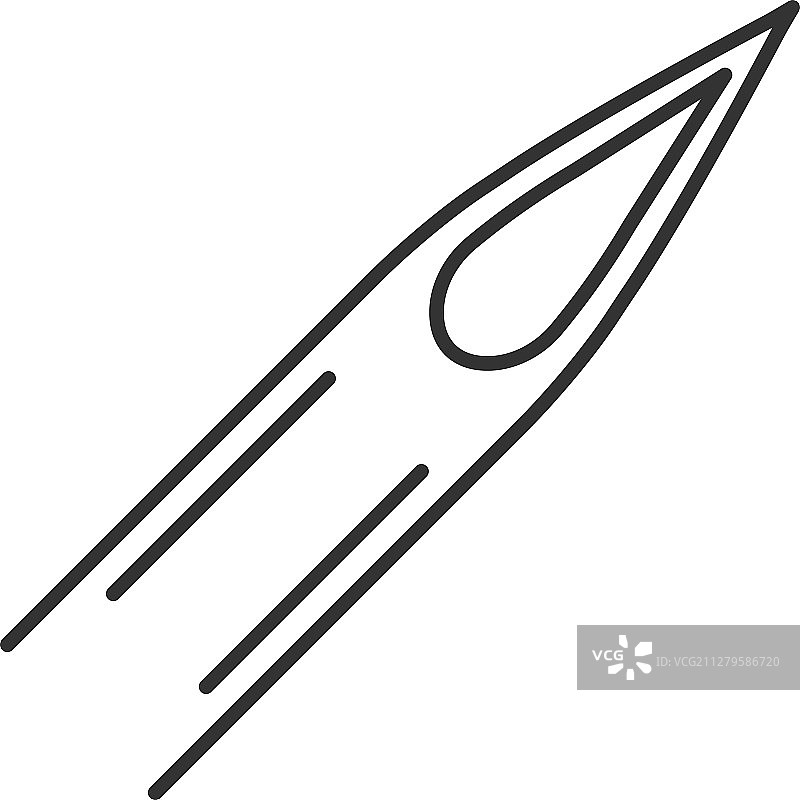 纹身针尖线性图标图片素材