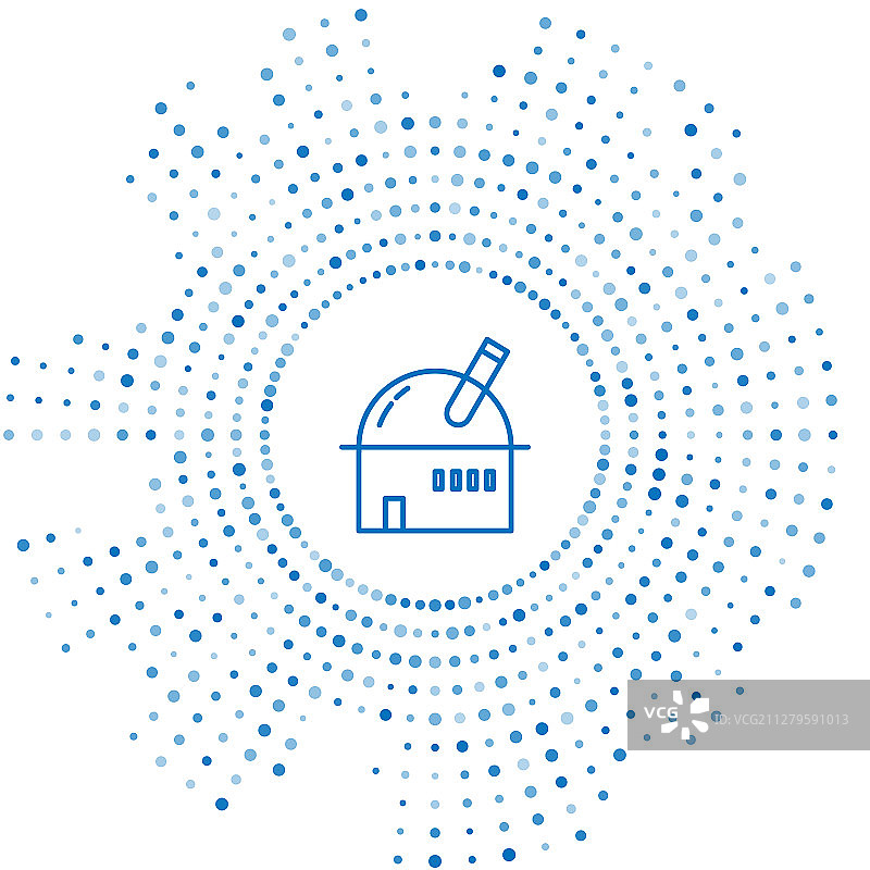 蓝色线条天文台图标图片素材