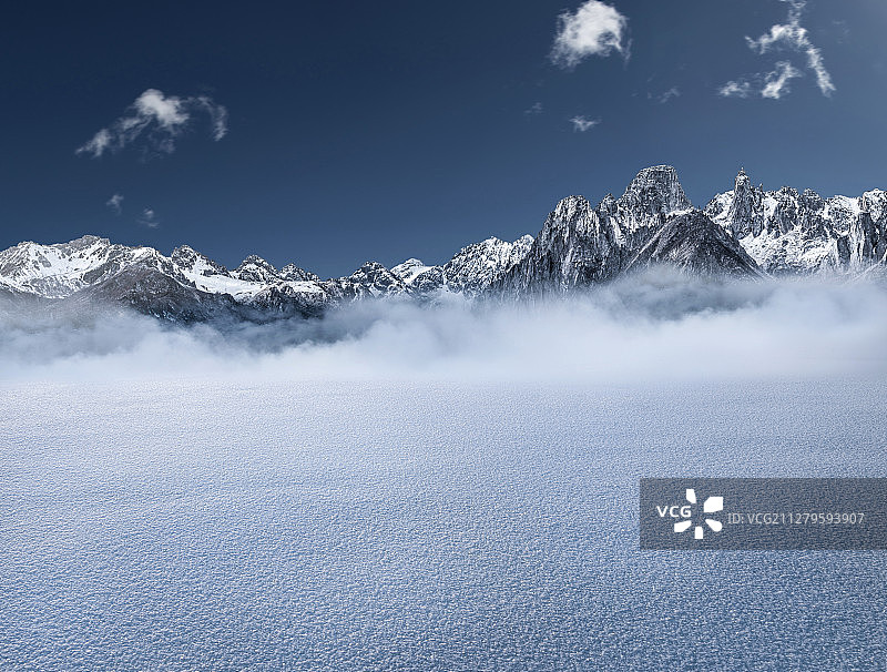 四川贡嘎雪山白日风光图片素材