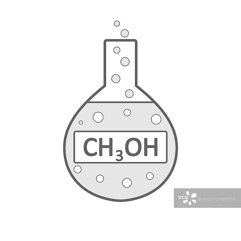 装有甲醇的实验室玻璃器皿图片素材