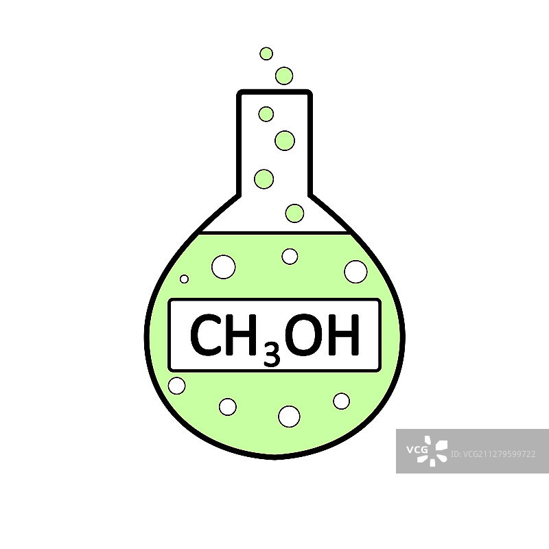 装有甲醇的实验室玻璃器皿图片素材