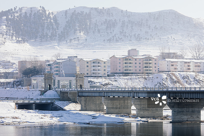 中朝边境 吉林集安冬季图片素材