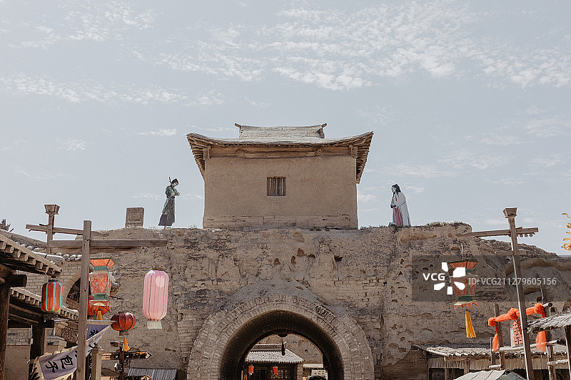中国十大影视基地宁夏镇北堡西部影城图片素材