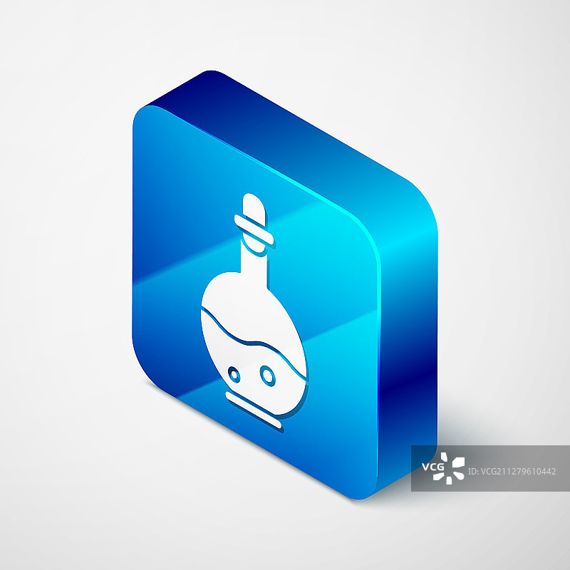 2.5D装有魔法药剂的玻璃瓶图标图片素材