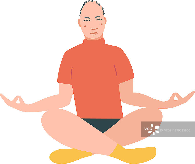 年轻漂亮的男子做瑜伽图片素材