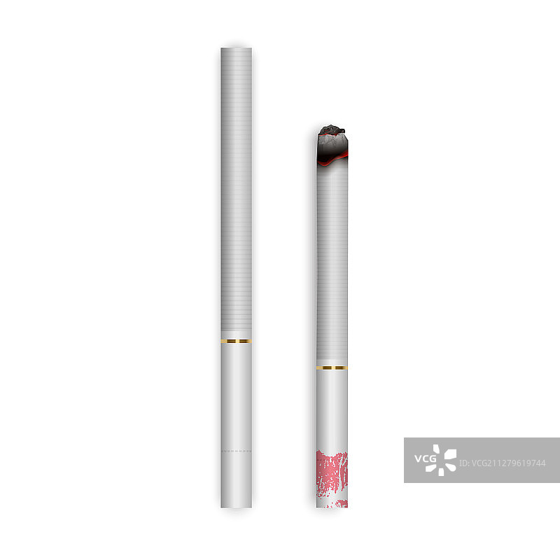 带烟雾的逼真香烟合集图片素材