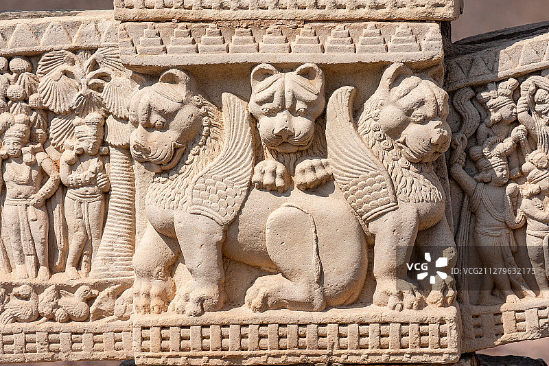 世界遗产  印度 博帕尔 桑吉佛教遗址 桑吉大佛塔图片素材