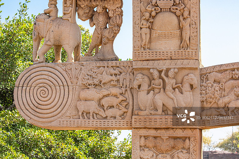 世界遗产  印度 博帕尔 桑吉佛教遗址 桑吉大佛塔图片素材