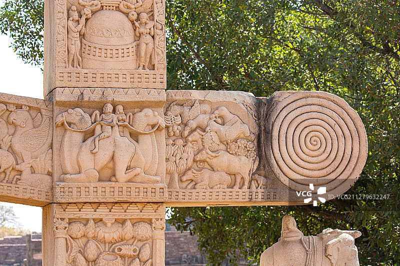 世界遗产  印度 博帕尔 桑吉佛教遗址 桑吉大佛塔图片素材