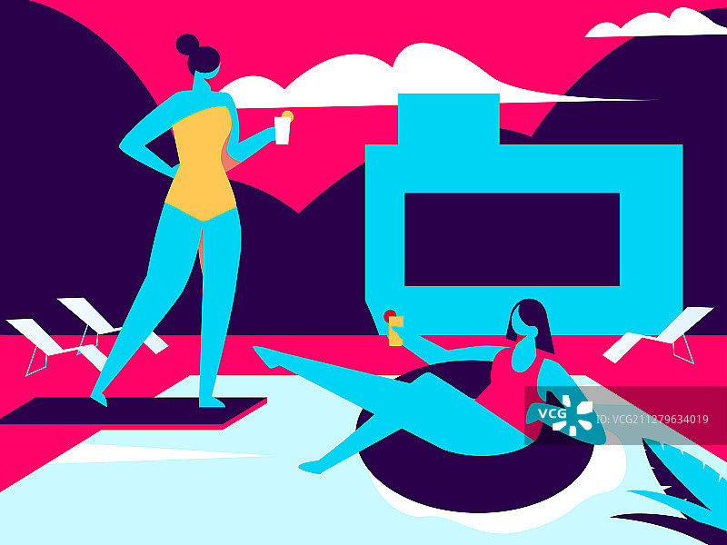 泳池派对图片素材