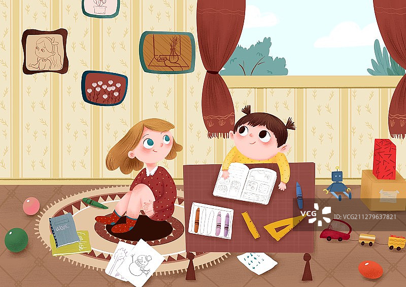 小姐妹图片素材