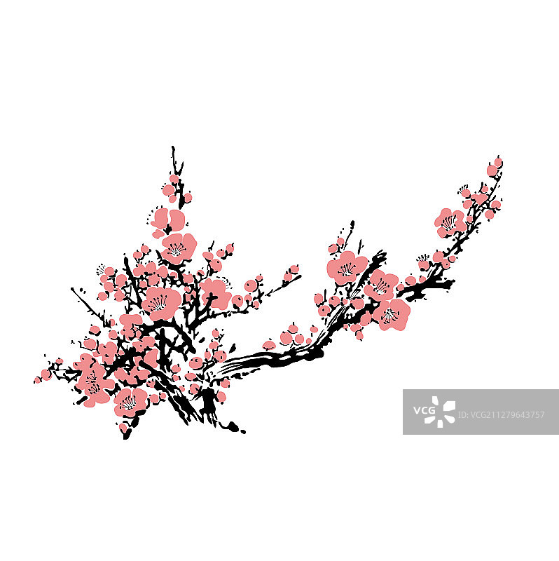 手绘樱花活动模板图片素材