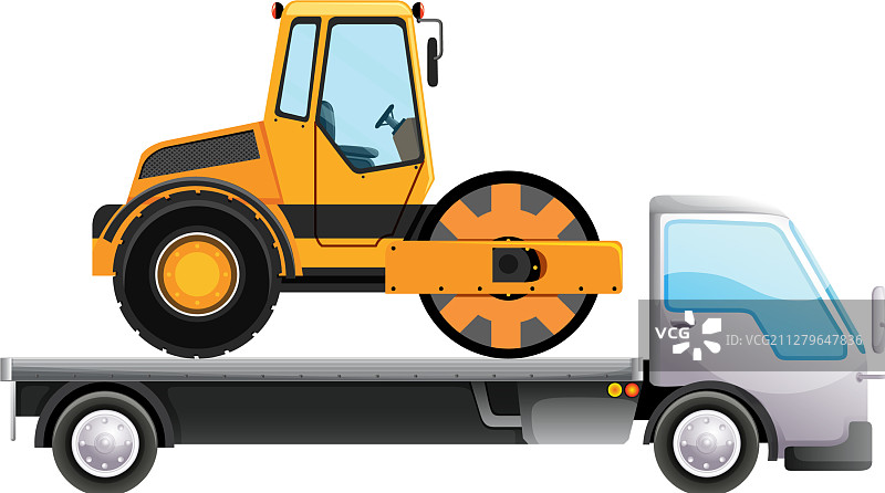 平板卡车运输拖拉机图片素材