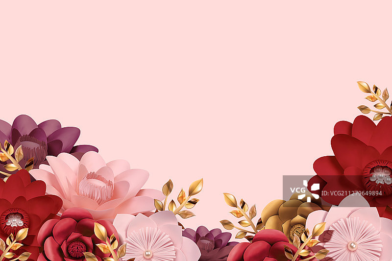 纸花花园背景图片素材